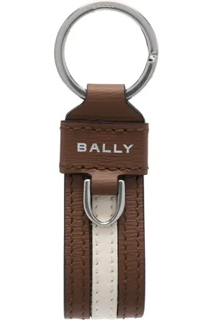 Bally Logo-print leather keyring