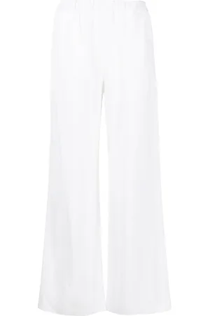 CENERE GB Wide-leg linen-blend trousers