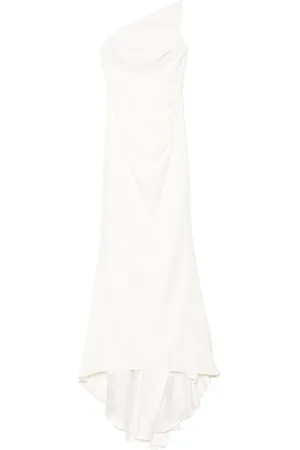 MOOS Asymmetric-neck maxi dress