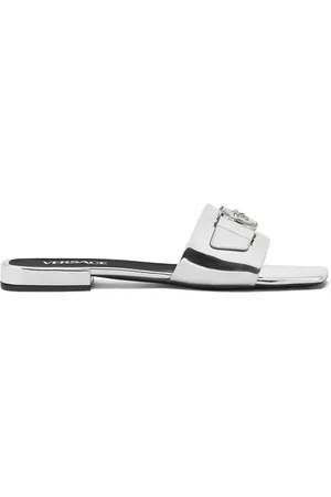 VERSACE Medusa metallic-effect leather sandals