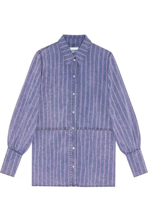 Ganni Striped organic-cotton shirt