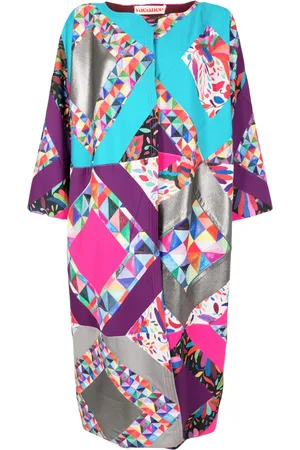 Olympiah Colour-block patchwork cotton-blend kimono