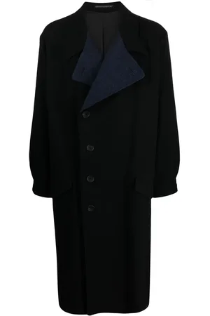 YOHJI YAMAMOTO Notched-lapel felted trench coach