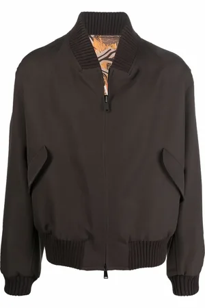 Fendi FF marble-effect reversible print bomber jacket