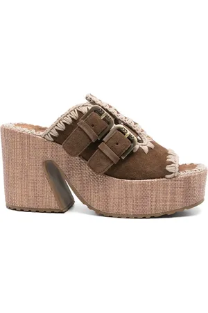 Mou 90mm decorative-stitching sandals
