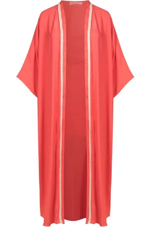 Olympiah Tiger-patch long kimono