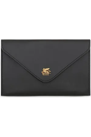 Etro Pegaso-motif leather clutch bag