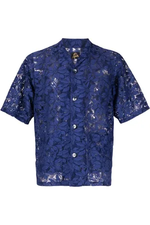 Pins & Needles Floral-lace button-up shirt