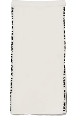 DKNY Ribbed-knit midi skirt
