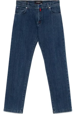 Kiton Logo-patch jeans