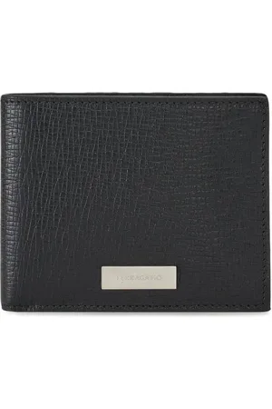 Salvatore Ferragamo Logo-plaque textured leather wallet