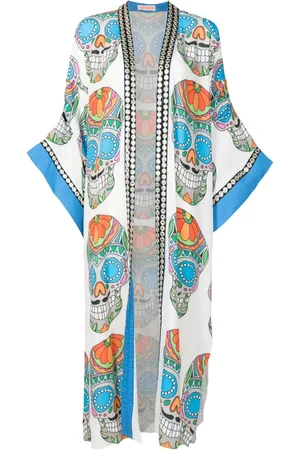 Olympiah Graphic-print embroidered kimono