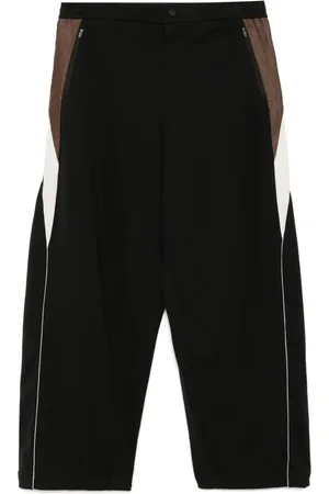 CROQUIS Side-striped knitted trousers