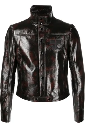Courrèges Press-stud patent cropped jacket