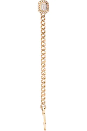Shay 18K yellow Halo Link cuff earring