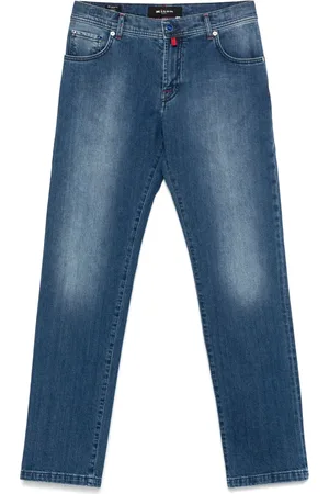 Kiton Logo-patch jeans