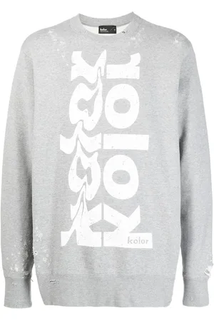 Kolor Logo-print distressed sweatshirt