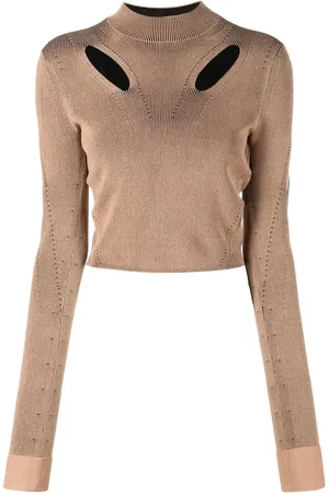 DION LEE Cut-out cropped sweater