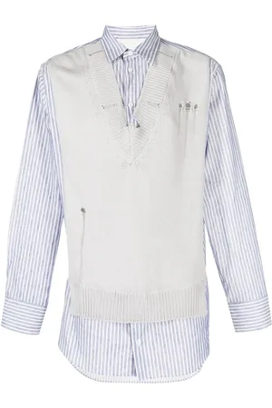 Maison Margiela Destroyed spliced knit shirt
