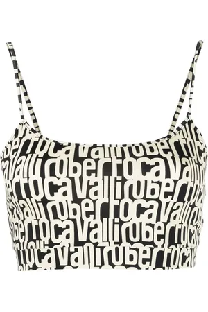 Roberto Cavalli Logo-print cropped top