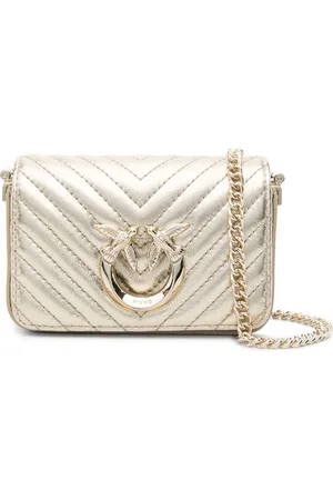 Pinko Love Click chevron crossbody bag