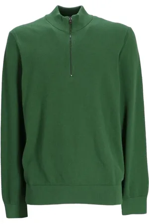 HUGO BOSS Half-zip cotton jumper