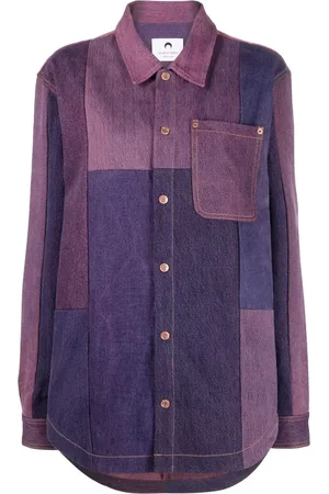 Marine Serre Patchwork logo-print shirt