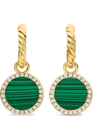 David Yurman 18kt yellow Petite DY Elements diamond drop earrings (22.6mm)