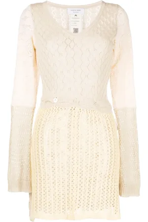 Marine Serre Patchwork crochet minidress