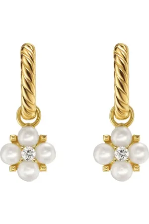 David Yurman 18kt yellow Renaiss diamond hoop earrings