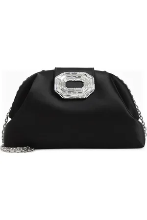 Amina Muaddi Beaded-embellished clutch bag