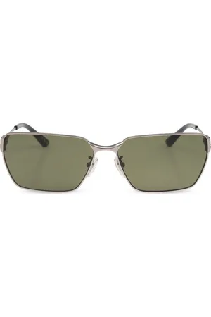 Balenciaga BB-plaque rectangle-frame sunglasses