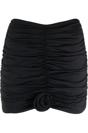 LA REVECHE Lillibet floral-appliqué gathered miniskirt