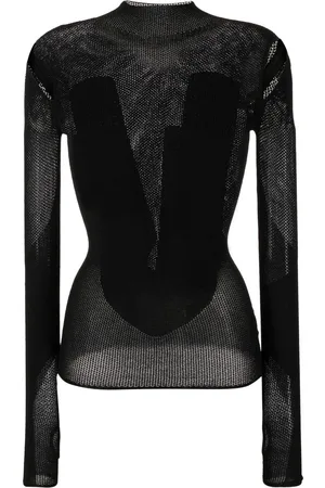 DION LEE Cut-out detail long-sleeved top