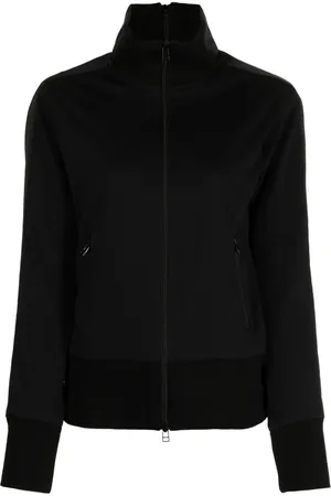 YOHJI YAMAMOTO Stripe-detail zip-up sweatshirt