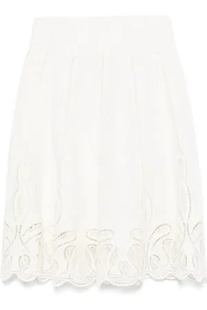 Simkhai Embroidered midi skirt