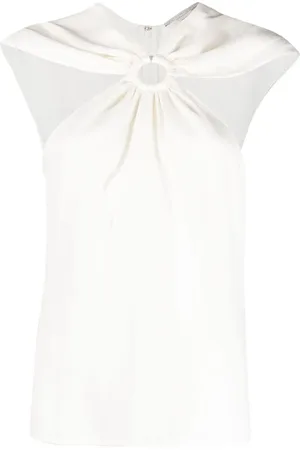 Stella McCartney Ring-hardware cold-shoulder T-shirt