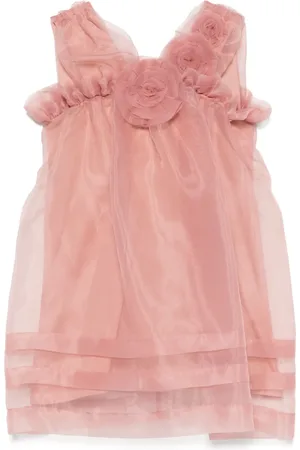 alapage Floral-appliqué party dress
