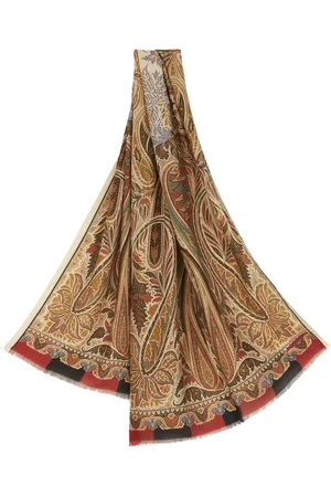 Etro Paisley-print wool-silk scarf
