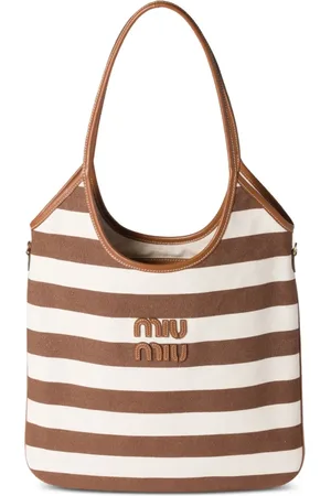 Miu Miu Ivy striped tote bag
