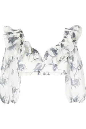 ZIMMERMANN Floral-print ruffled blouse