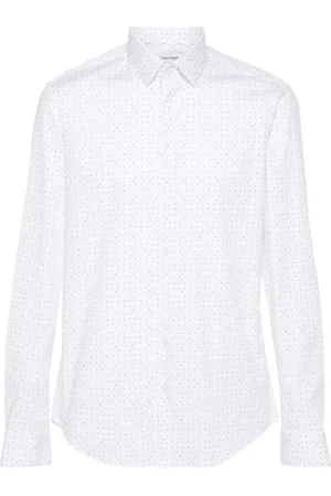Calvin Klein Geometric-print cotton shirt