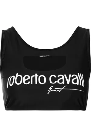 Roberto Cavalli RC Sport logo crop top
