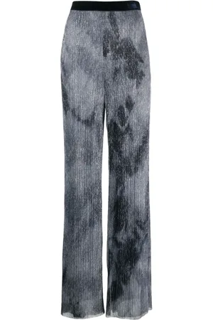 TALBOT RUNHOF Wide-leg metallic trousers