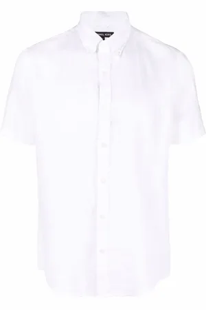 Michael Kors Button-down short-sleeve linen shirt