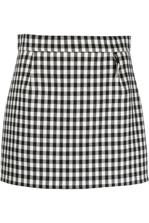 Roberto Cavalli Plaid high-rise miniskirt
