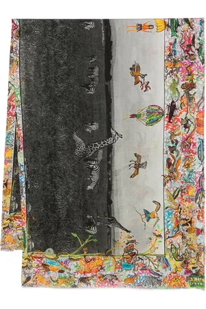 Faliero Sarti Giraffes and Zebras scarf