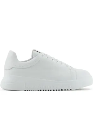 Emporio Armani Grained-leather sneakers