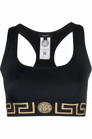 VERSACE La Greca cropped sports bra