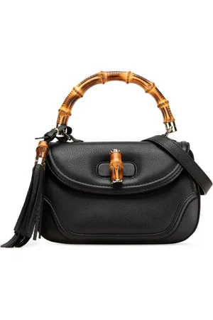 Gucci 2000-2015 Medium Calfskin Bamboo Top Handle Bag satchel